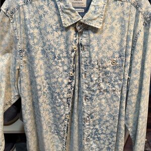 Tommy Bahama Blue Floral Button-Down Shirt